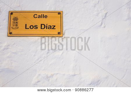Street name plaque