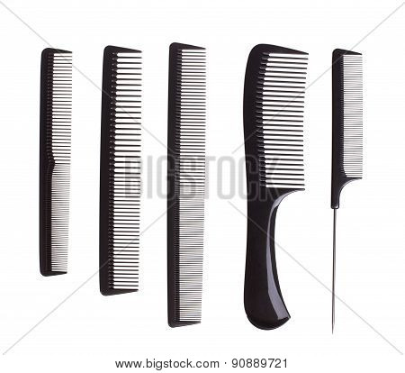 Professional Hairdresser Tools Isolated On White - Stock Image