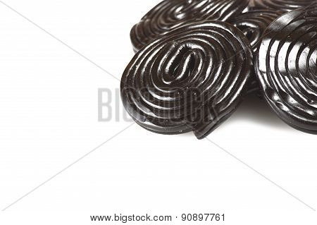 Licorice wheels candies