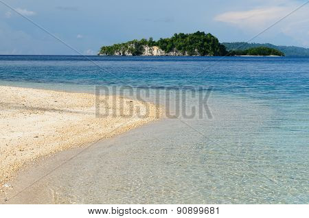 Beach With The Crystal-clear Water