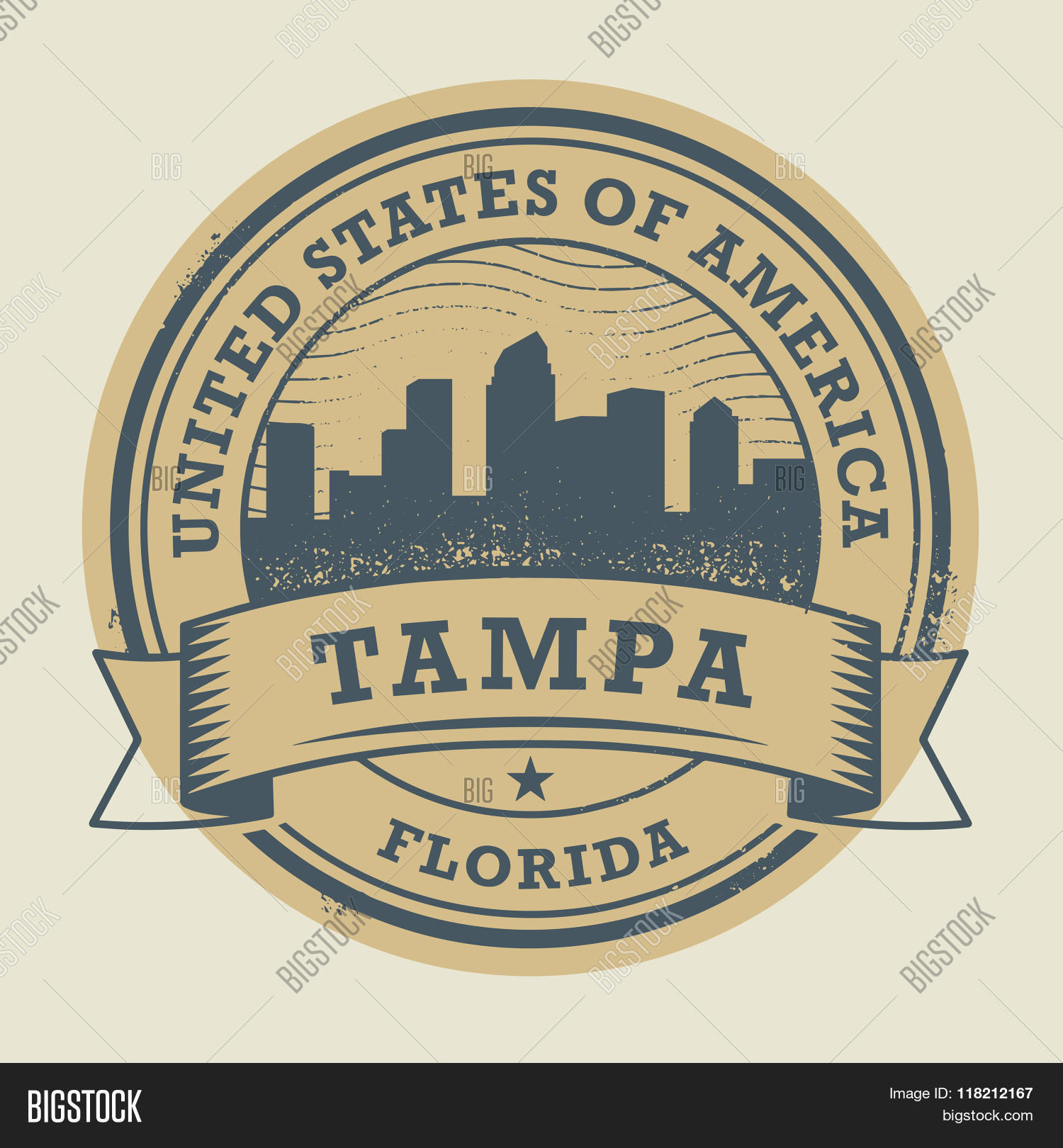 Stamp Name Tampa Vector Photo Free Trial Bigstock