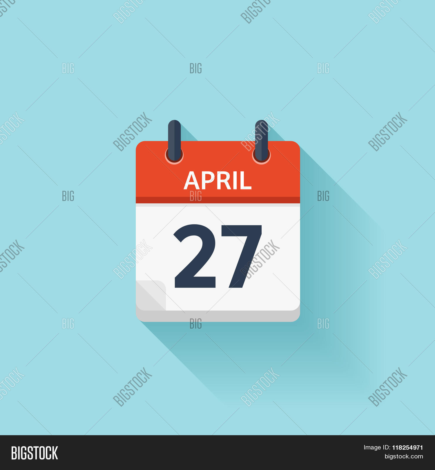 April 27. Vector Flat Vector & Photo (Free Trial) | Bigstock