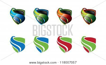 Security Guard Logo Design Vector. Security Protection Shield Symbol . Secure Shield Icon Vector.