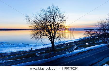 Lachine Quebec, overlooking Lac St Louis.
