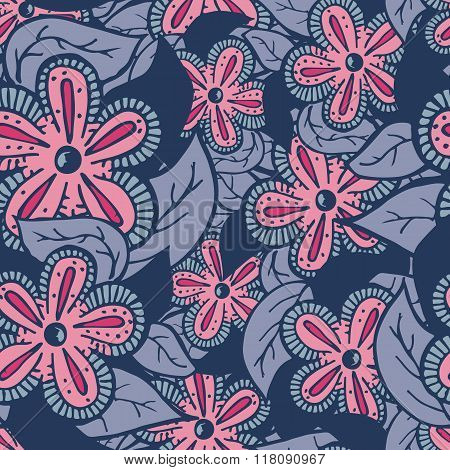 Boho Style Hand Drawn Seamless Pattern