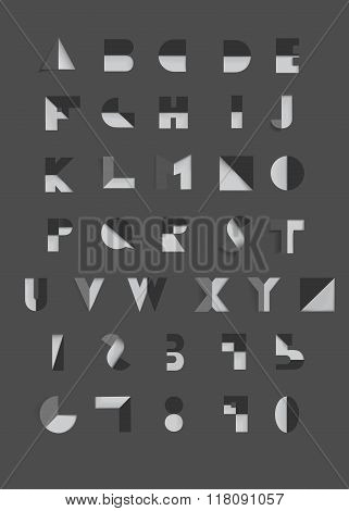 Alphabet  font.