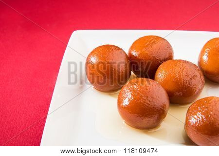 sweet gulab jamun indian dessert, indian sweet, asian sweet dish gulab jamun served in a silver bowl