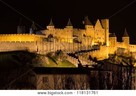 Castle And Walls Of Carcassonne