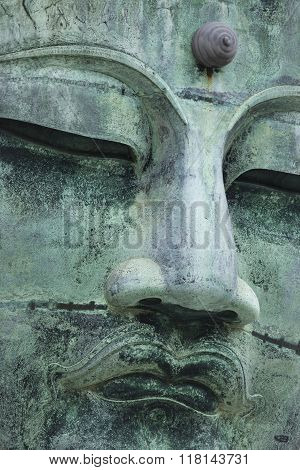 The Great Buddha (daibutsu) On The Grounds Of Kotokuin Temple In Kamakura, Japan.