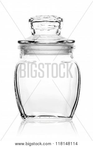 Empth Glass Jar With Cover