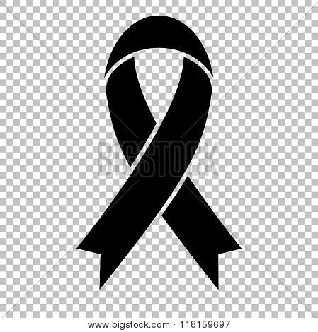 Black vector icon isolated on transparent background