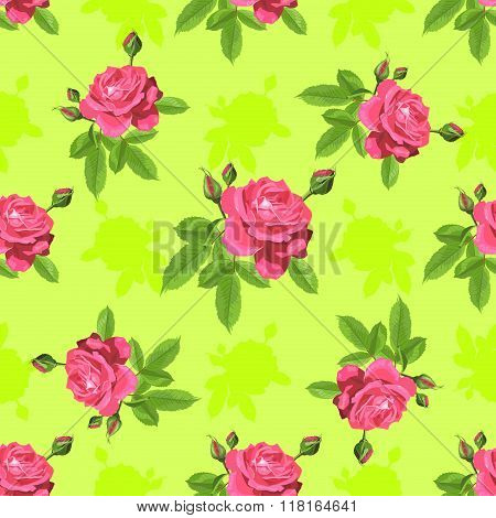 Seamless Pattern With Roses