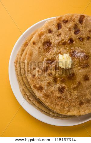Puran poli is important sweet menu in holi festival in india, indian dessert, puran roti, indian swe