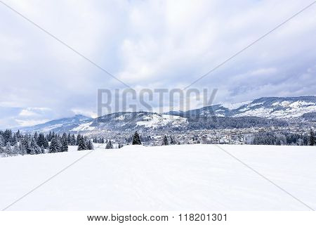 Beautiful mountains view at Vatra Dornei, Romania