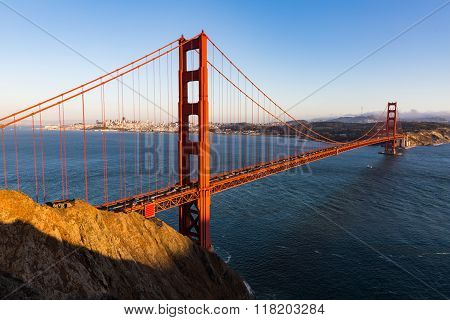 Golden Gate Bridge at sunset