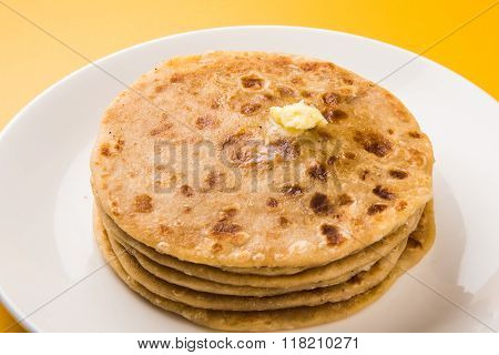 Puran poli is important sweet menu in holi festival in india, indian dessert, puran roti, indian swe
