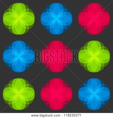 Flowers seamless pattern. Bright colors elements