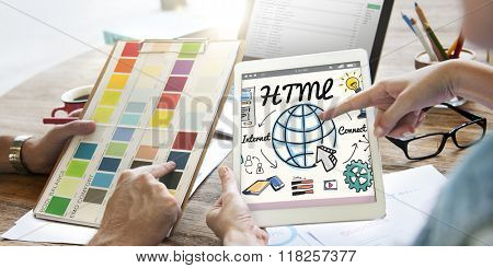 HTML Global Communication Software Internet Concept