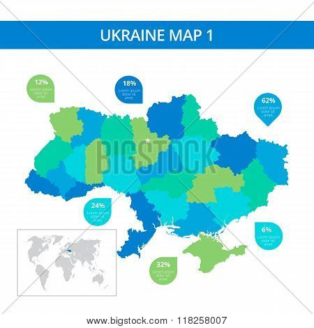 Ukraine map template 1