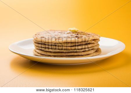 Puran poli is important sweet menu in holi festival in india, indian dessert, puran roti, indian swe