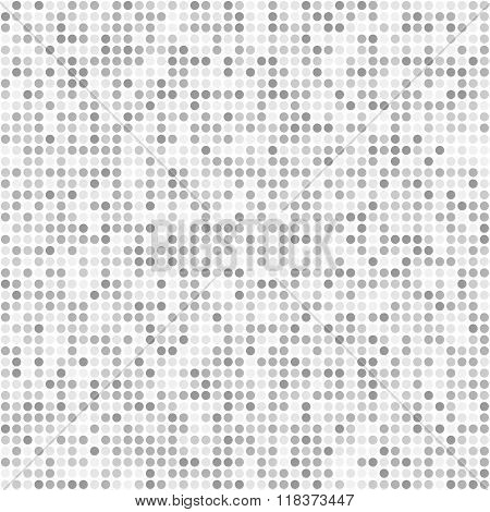 Glitter Small Round Sparkles Flat Style Gray Seamless Pattern Background