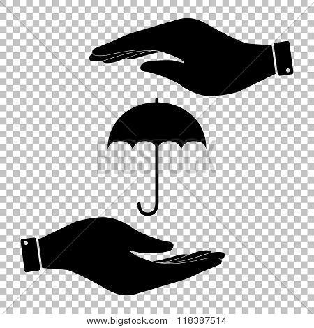 Protect symbol on the transparent background