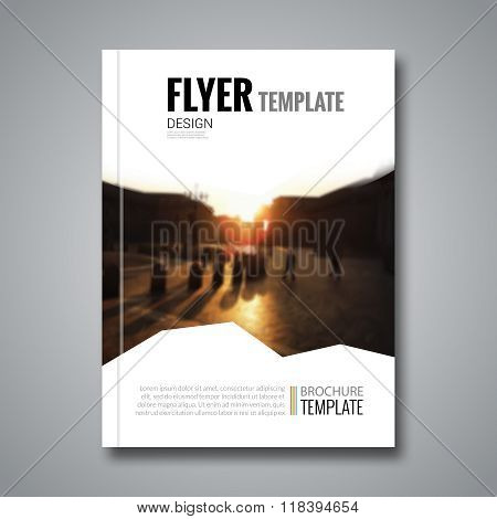 Modern Vector Abstract Brochure, Report or Flyer Design Template. Vector illustration. Technology Ba