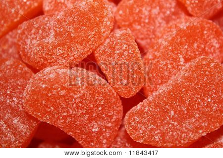 Montón de caramelos de la rodaja de naranja