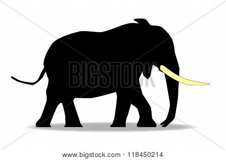 Cartoon Elephant Silhouette