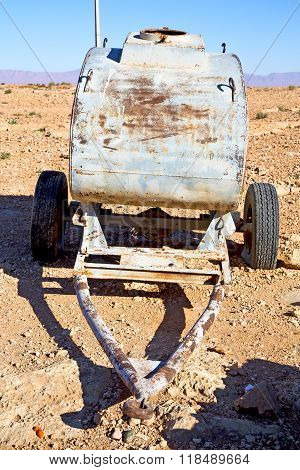 Water Tank In Morocco  Land Gray  Metal