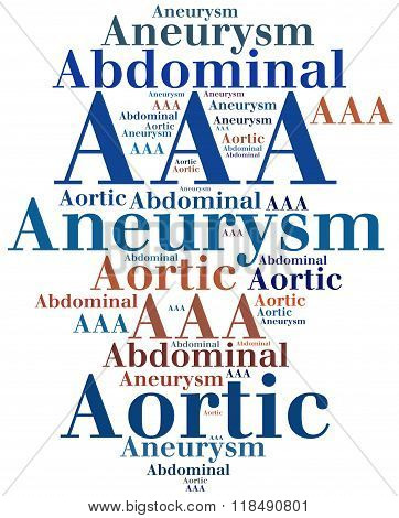 Aaa - Abdominal Aortic Aneurysm. Disease Abbreviation Concept.