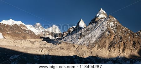 Ngozumba Glacier And Mount Everest, Nepal
