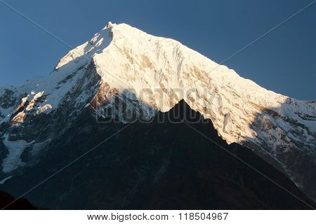 Evening View Of Mount Langtang Peak