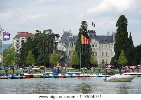 View Of The Street In City Centre Of Annecy