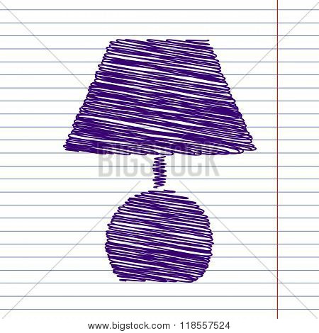 Scrible icon on paper