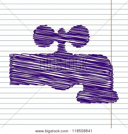 Scrible icon on paper