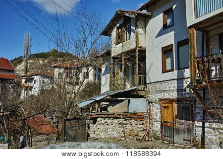 Old houses in village of Rozhen, Bulgaria