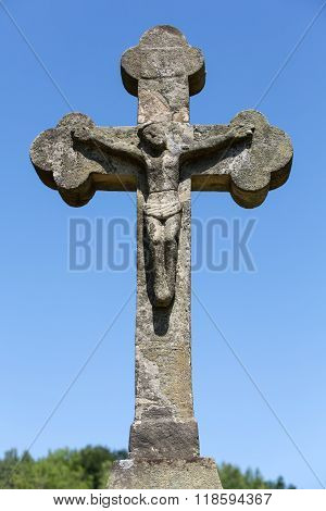 Old Abandoned Stony Orthodox Crosses In Poland