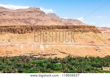 Tinerhir Village Near Georges Todra At Morocco