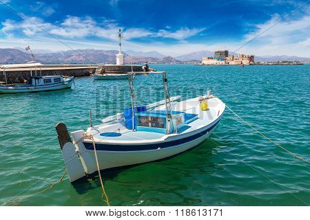 Bourtzi Fortress In Greece, Nafplion