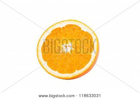 Orange on white background