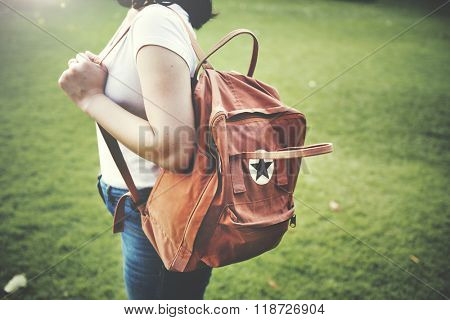 Backpack Baggage Haversack Knapsack Bag Leisure Concept