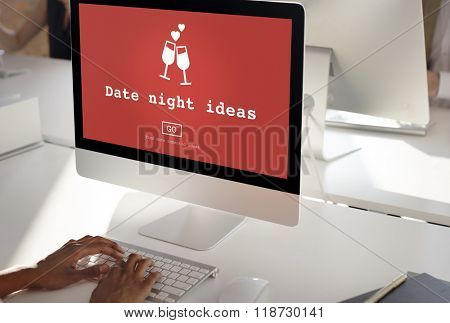 Date Night Ideas Valentine Romance Heart Dating Concept