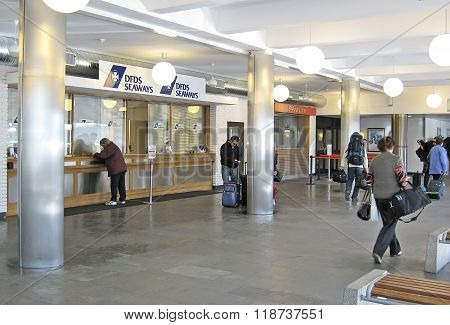 Oslo, Norway. People in terminal