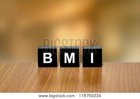 Bmi Or Body Mass Index On Black Block