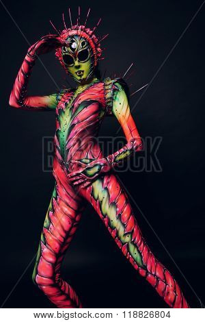 Creature plastic art dance