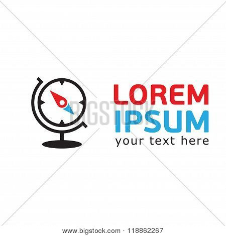 Compass. Colorful vector icon.