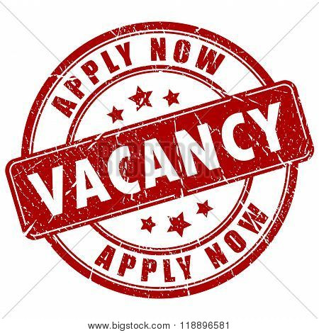 Job vacancy rubber stamp