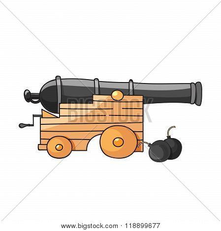 Illustration of huge cannon