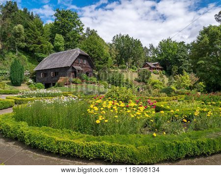 Old German Wood House, Frutillar in Chile